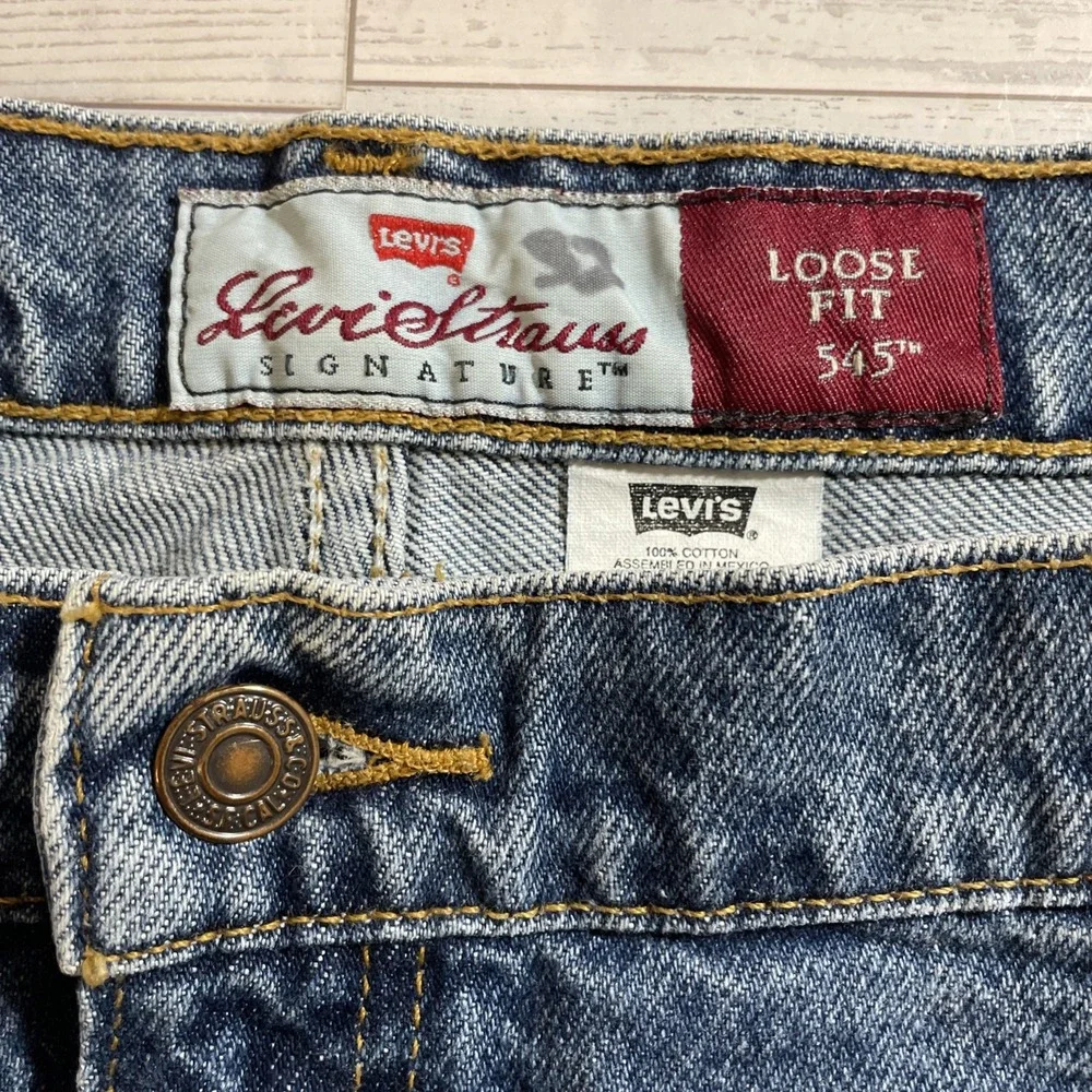Levi's 545 Loose Fit Wide Leg Baggy Jeans Vintage 1996 Orange Tab 42